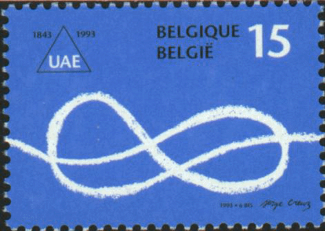 Timbre maçonnique Belgique UAE 1993